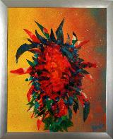 Sunflower in summer heat